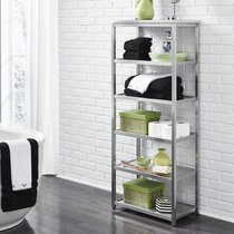 bathroom metal storage shelves